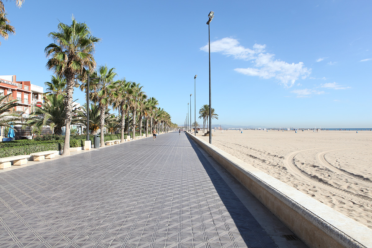 Hotspots van Valencia strand